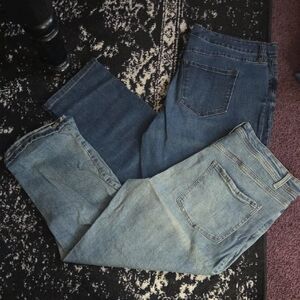 Classic Women’s Denim Jeans - Light Blue and Dark Blue 2 Pair Bundle #23